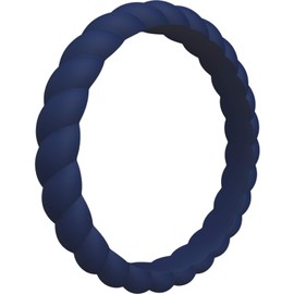 ThunderFit Womens Thin Swivel Silicone Wedding Bands, Stackable Rubber Engagement Rings 2.5mm Wide 2mm Thick - 1/4/8/10 Variety Multipack