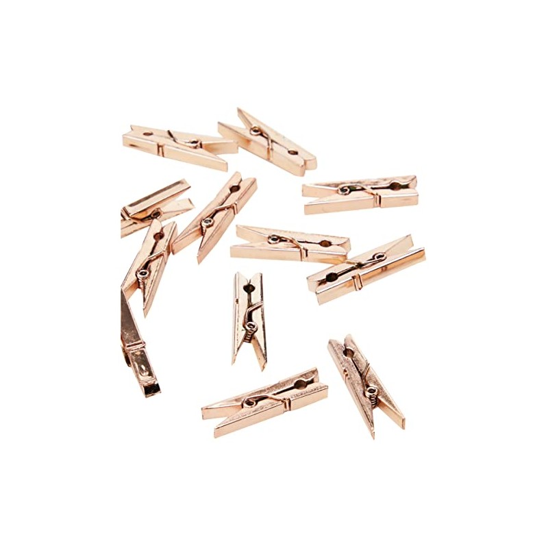 Dovecraft Essentials Metallic Pegs-Rose Gold, Multi Colour, 1