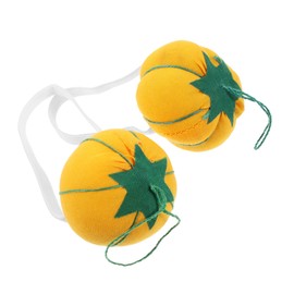 Tofficu 2pcs Pumpkin Shaped Wrist Pin Cushion Adorable Needle Organizer for Seamstress Comfortable and Sewing Accessory for Embroidery and Craft Projects