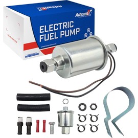 AdvanEX - Bomba de combustible eléctrica universal de 12 V para carburador con kit de instalación E8012S
