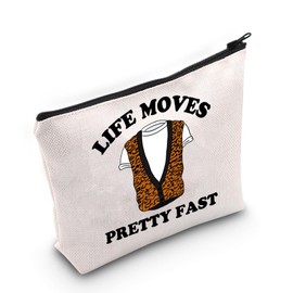 JNIAP Bueller Movies Inspired Gift 80s Films Lover Gift Life Moves Pretty Fast Cosmetic Bag (Fast)
