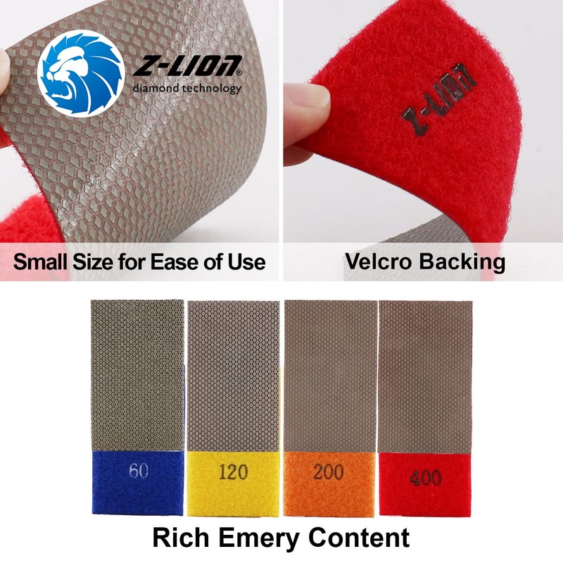 Z-Lion Diamond Abrasive Paper Sheets Diamond Sandpaper Nylon Back for