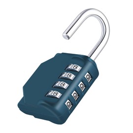 Zhege Combination Lock, 4 Digit, Padlock with Combination Code for Gym, Lock, Padlock, Weatherproof for Door, Garden Fences (Dark Green)