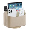 NICLNGSH PU Leather Remote Control Holder, 360 Degree Rotating Desk