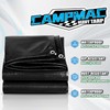 Black Tarps Heavy Duty Waterproof 10x16, 12 Mil Thick, High