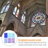 EXCEART Stained Glass Sheets Large Cathedral Glass Mosaic Tiles Glass