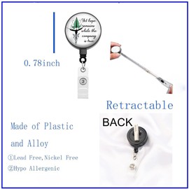 BEKECH Lord Movie Merch Gift Lord Movie Inspired Retractable Badge Lord Movie Rings Movie Fans Gift Green Leaf Badge (Yet hope remains)