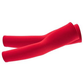 TopTie 1 Pair Arm Sleeves for Men Women, Arm Compression Sleeve for Football, Basketball & Volleyball-1 Pair Red