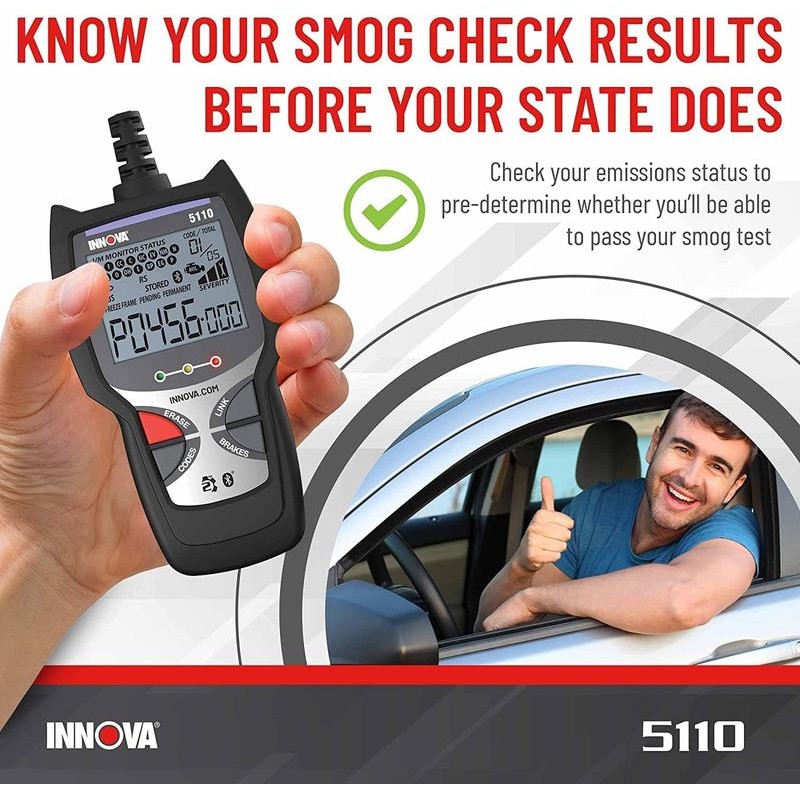 INNOVA 5110 OBD2 Scanner with ABS, Smog Check & Check