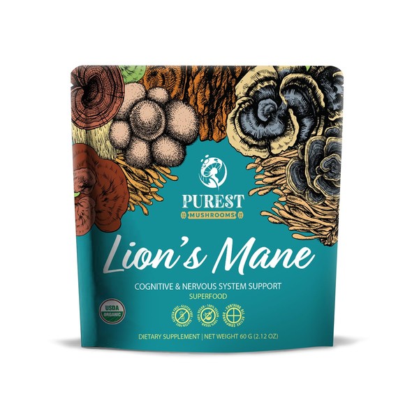 Purest Mushrooms Lion’s Mane Powder - Organic Lions Mane Mushroom