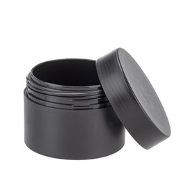 GLOREX 6 1603 204 Empty Cream Jar for Cosmetics Household 100 ml Black Double-Walled