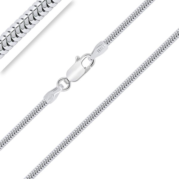PLANETYS - Light Snake Chain 925 Sterling Silver Rhodium-Plated Chain