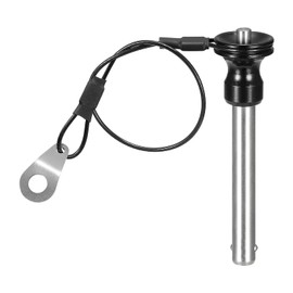 DTGN 8mmx51mm(DxL) Quick Release Pin - Good for Quickly Connecting Hooking Up Components - 304 Stainless Steel Push-Button Ball Locking Pins with Wire - Silver