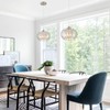 XSDeTu Brushed Nickel Pendant Light Fixtures, Modern Crystal Hanging Ceiling
