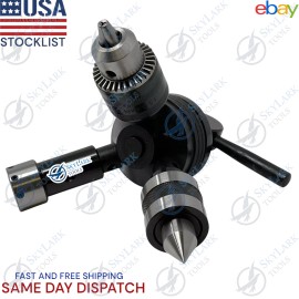 Skylark tools Quick Change TTurret Head ailstock MT2 W. 3 Head Skylark Tools