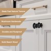 sourcing map 8pcs Round Wooden Knobs, 33mm/1.3" Mushroom Shape Kitchen