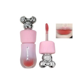 Qin Derdom Velvet Lip Tint Mud Texture - Attractive Matte Lipstick, Long Lasting and No Fading, High Color, Fluffy Matte, Girls, Bear Pattern, Cute