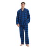 kolipajam Men's 100% Cotton Flannel Pajama Set Yarn Dyed Cozy