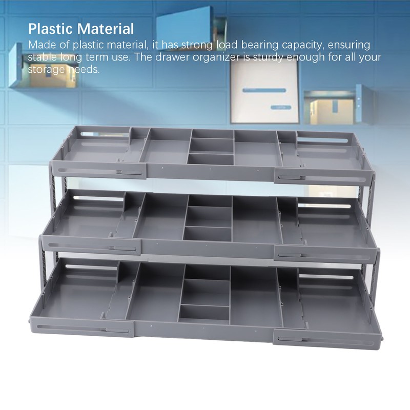 Drawer Organizer Single Row Expandable Folding Jewelry Organizer Tray Earring