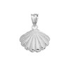 Elegant Sterling Silver Cockle Sea Shell Pendant