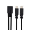 cablecc Micro USB Female to 2X Micro USB Male Splitter