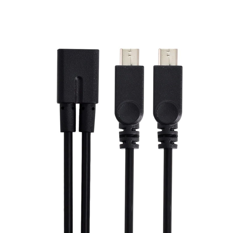 cablecc Micro USB Female to 2X Micro USB Male Splitter