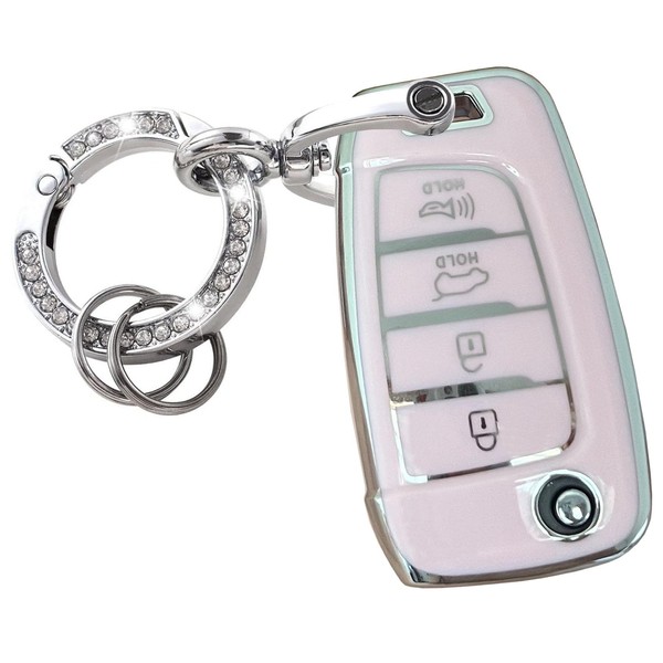 WENHENI for Hyundai Key Fob Cover with Keychain Fit for