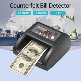 Mini UV Counterfeit Bill Detector USD Money Counter Automatic Money Detection By UV MG IR Image Paper Quality Size Thickness Suitable for Shops Grocery Stores Restaurants Hotel Street Peddler Small Business