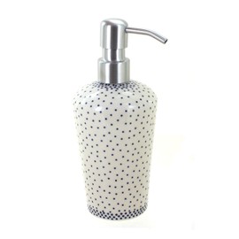 Blue Rose Polish Pottery Small Dots Soap Dispenser