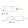 Pack of 2 Pipe Clamps for Pipes with 40 -