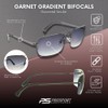 proSPORT Bifocal Sunglass Reader for Men Women Square Aviator Pack