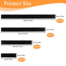 Svalor 6 Stück Kofferraum Orgagnizer Klettbänder,(20,40,60,80cm) Auto Organizer,Auto-Klettverschlussstreifen,Widerstandsfähig Kofferraumtasche zur Befestigung von Gegenständen und Auto Feuerlöscher