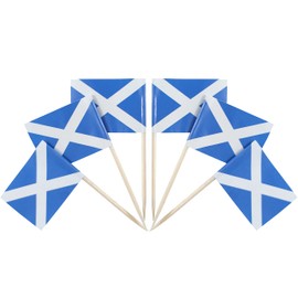QQSD Scotland Toothpick Flag Scottish Small Mini Cupcake Topper Flags,100 pcs