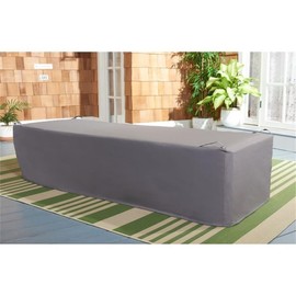 SAFAVIEH Outdoor Collection Solano Grey Weather Resistant Chaise Lounge Chair Cover (COV7024)