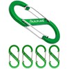 ALPLAKE ® - Pack of 4 Material Carabiners, Double Carabiner,