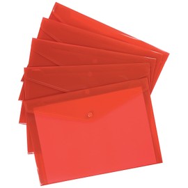 Q-Connect Polypropylene Document Folder A4 Red (Pack of 12) KF03594