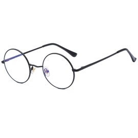 Ggpyyon Blue Light Filter Glasses Women Men Retro Round Glasses Blue Light Blocking Glasses Without Prescription Blocking Blue Light Glasses Computer Glasses, black