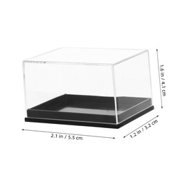 Hohopeti 8pcs Transparent Rectangular Specimen Display Boxes for Gemstones Conch Shells Mineral Specimens with View Easy Assembly Collectible Organizer Cases