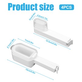 4pcs Food Bag Sealing Clips, Food Storage Clips Bag Clips for Food Storage Gripstic Clips Chip Clips Food Clips Bag Clips with Pour Spout