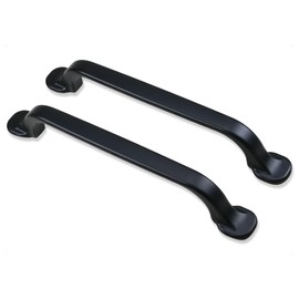 Mprofi MT 10 x Cabinet Handles - Handles for Kitchen Cabinets - Drawer Handles - Vintage Cabinet Handles for Chest of Drawers, Furniture Handles, Kitchen Handles - Country House - Black (Hole Spacing