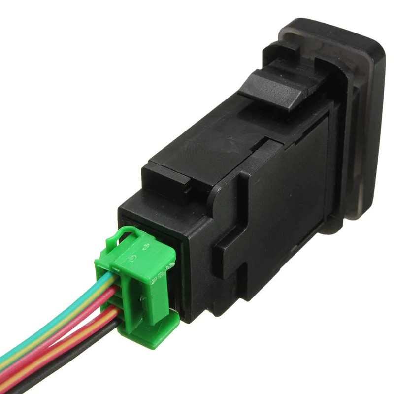 12V Green LED OEM Replacement Push Switch Light Bar Driving