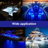 Dual‑Color White & Blue 12V IP68 LED Deck Courtesy Boat