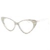 bullabulling Cat Eye Crystal Rhinestone Reading Glasses for Women Sparkling