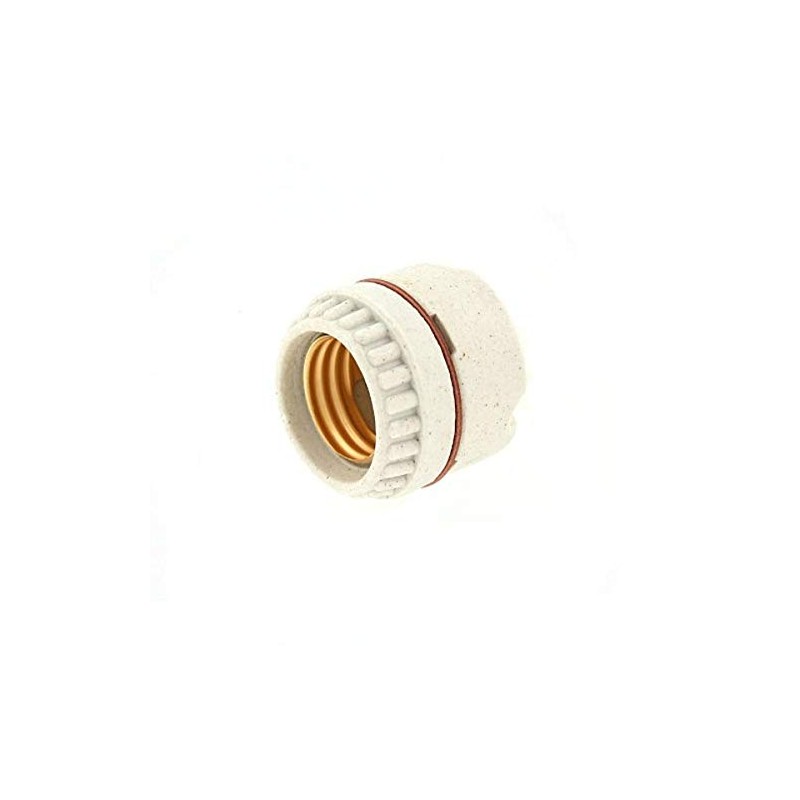 Leviton Medium Base, Two-Piece, Keyless, Incandescent, Unglazed Porcelain Lampholder, Ring-Type,