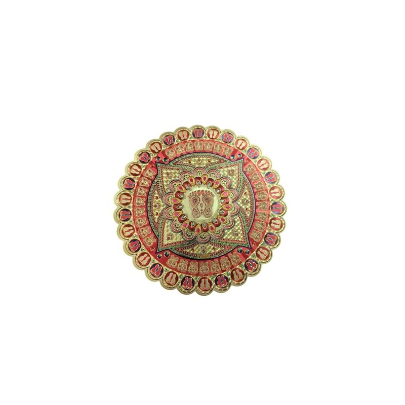 Decorative Rangoli Sticker, Traditional Indian Floor Art, Round Mandala Design