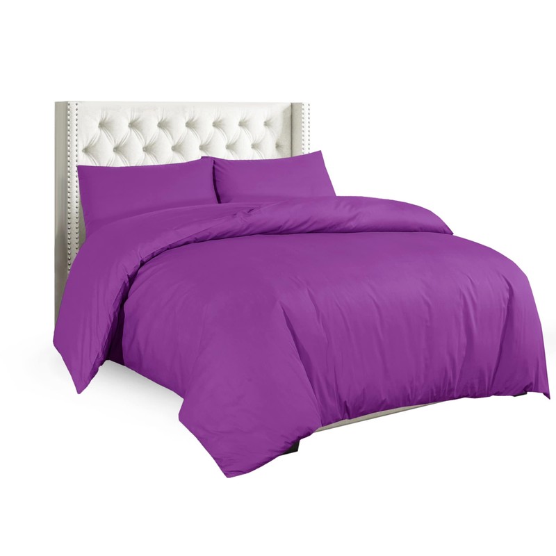 Sapphire Collection Plain Duvet Cover With Pillow Case Non Iron