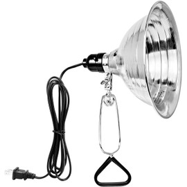 Simple Deluxe Clamp Lamp Light 150 Watt with 8.5 Inch Aluminum Reflector (no Bulb Included), 6 Feet Cord, 1 Pack, Black