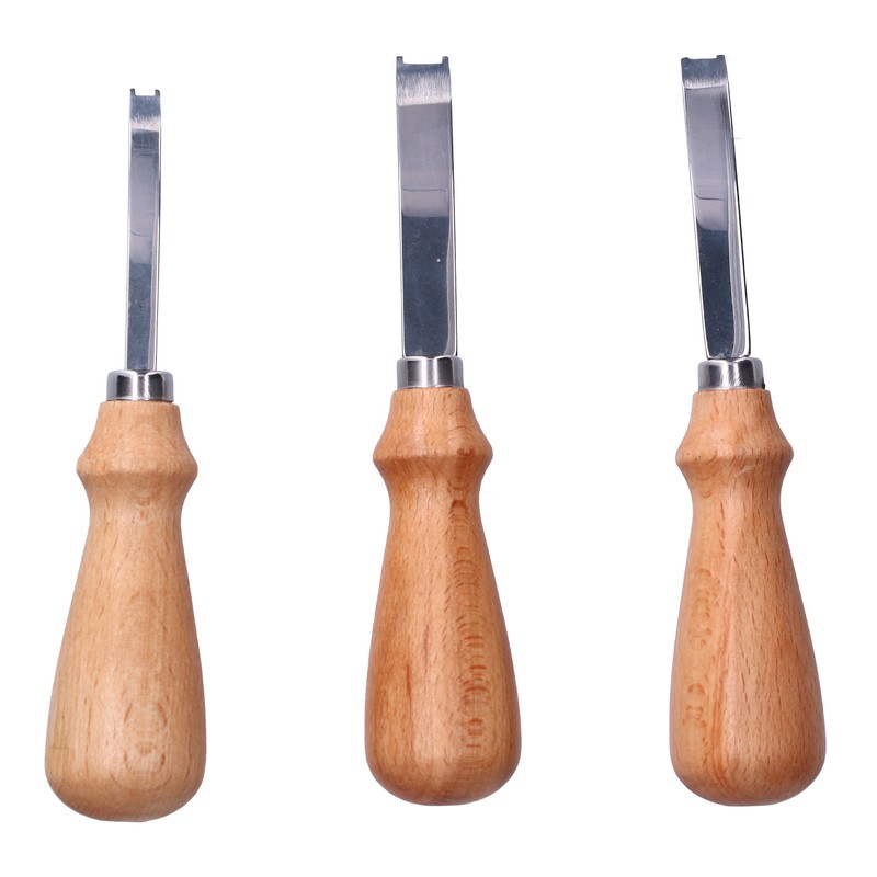 3Pcs Leather Edge Bevelers 4 6 8mm Stainless Steel Durable