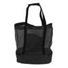 Mesh Beach Bag Multifunction Mesh Design Top Zipper Keep Freshness