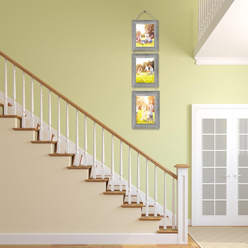 VMUZEDER 5x7 Wall Hanging Picture Frames Collage with 3 Opening
